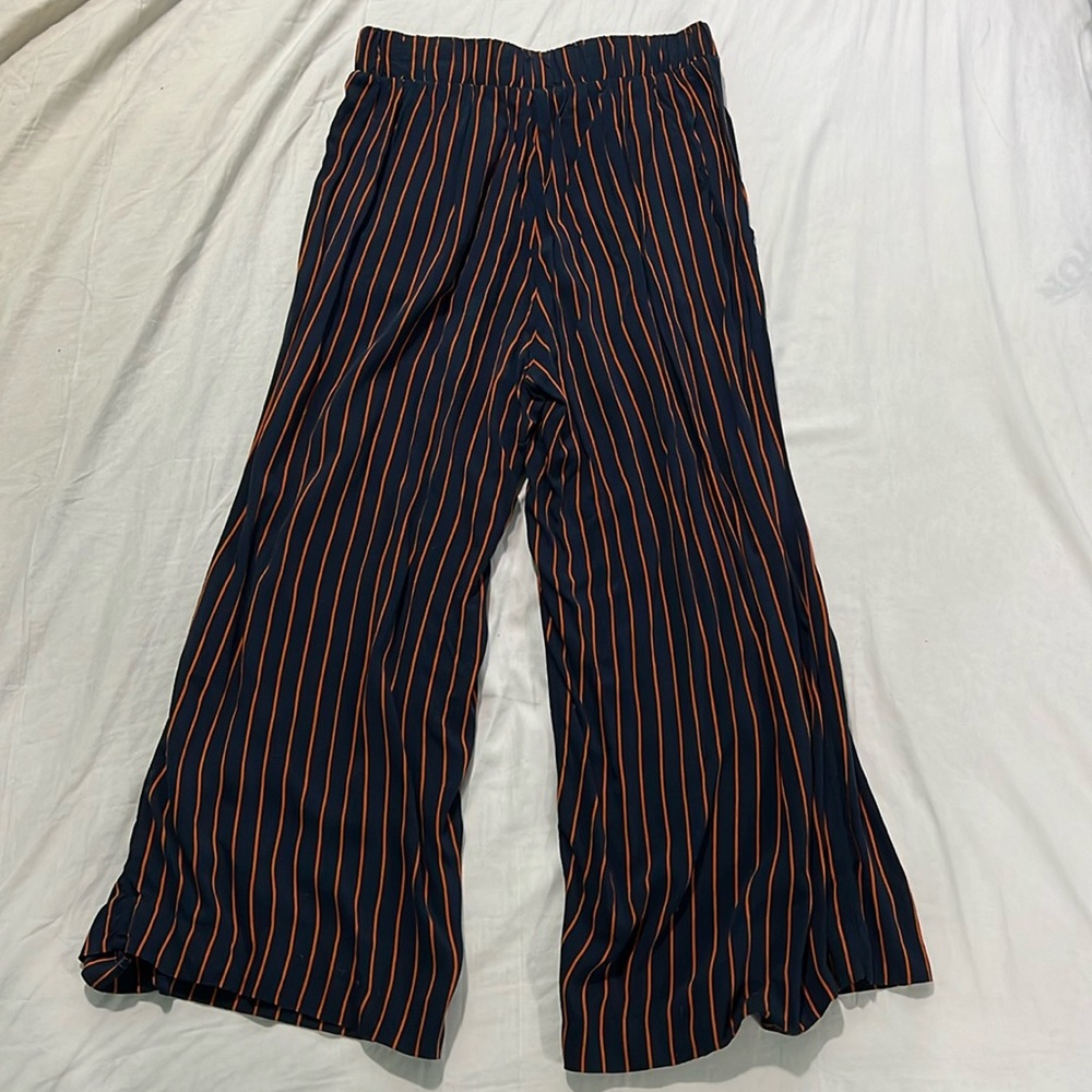 striped high waist pants